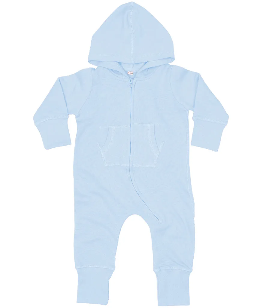 Personalised Baby All In One Zip Up Tracksuit With Hood