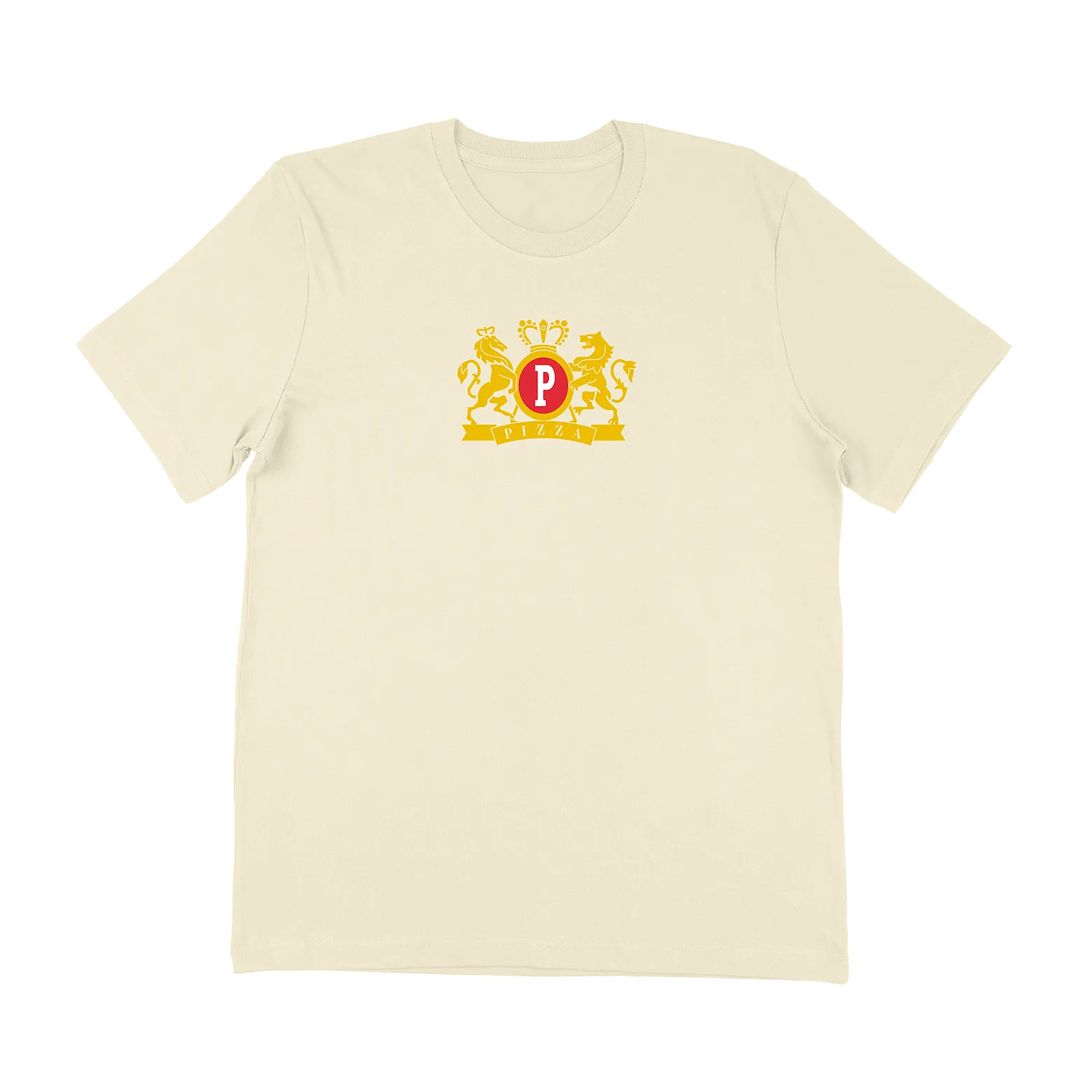 PIZZA T-SHIRT CREST SAND