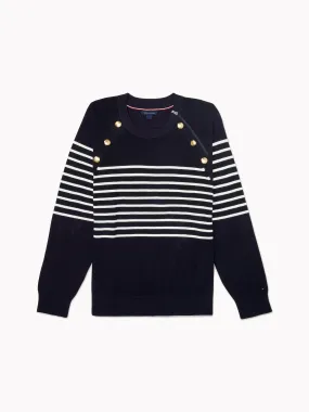 Port Access Stripe Crewneck | Adaptive Sweatshirts & Hoodies | Tommy Hilfiger