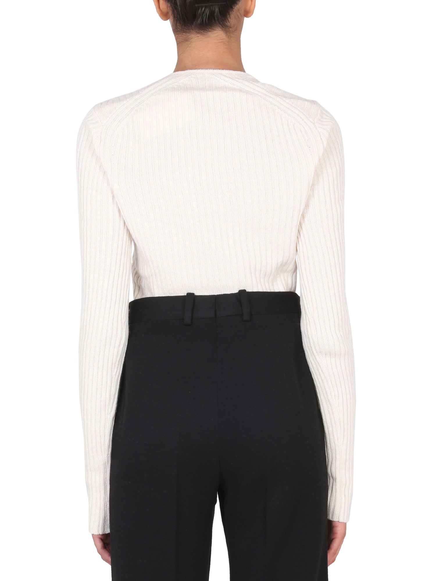 PROENZA SCHOULER WHITE LABEL    BRAIDED RIBBED CREW NECK KNIT