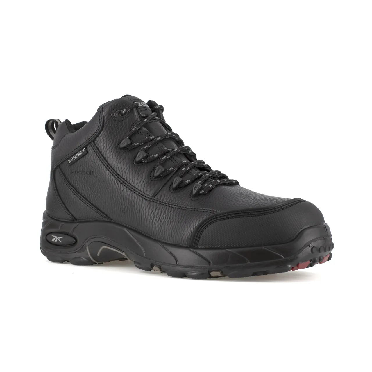 Reebok Work Mens Tiahawk Waterproof Comp Toe Hiker Work Boot (RB4555)- Black