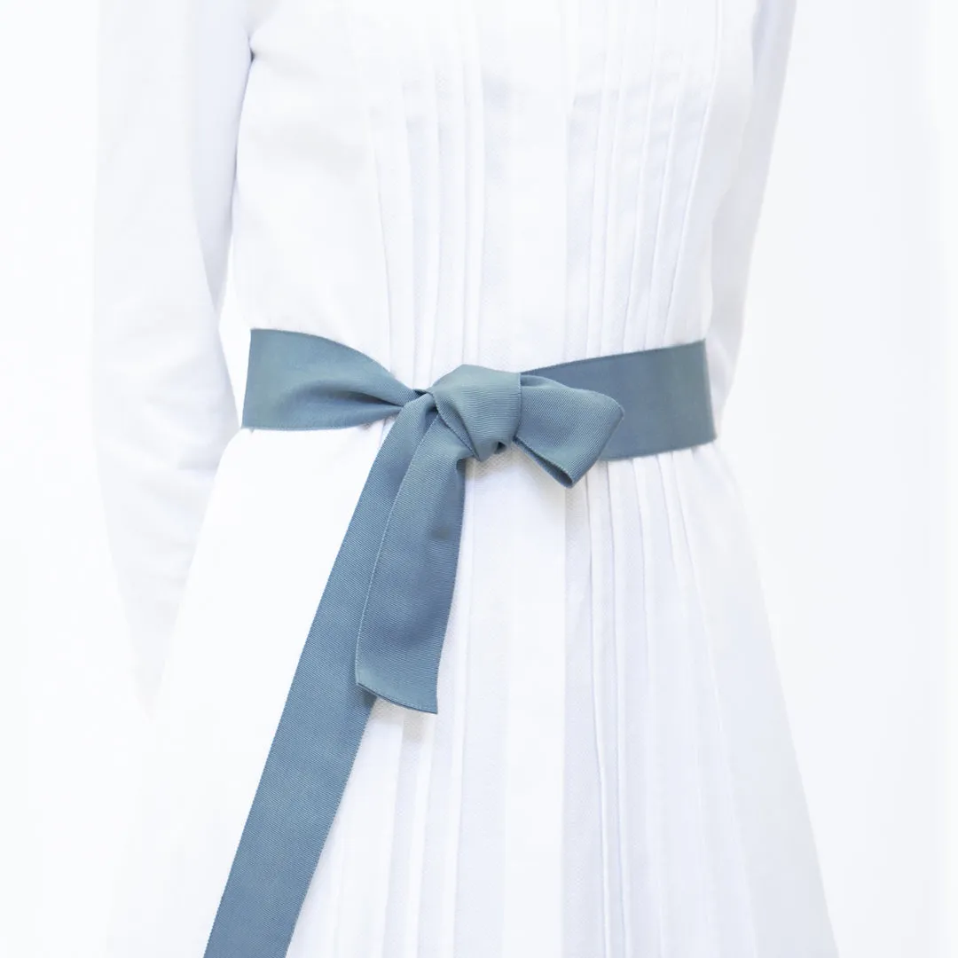 Ribbon Belt, Wide - Light Blue