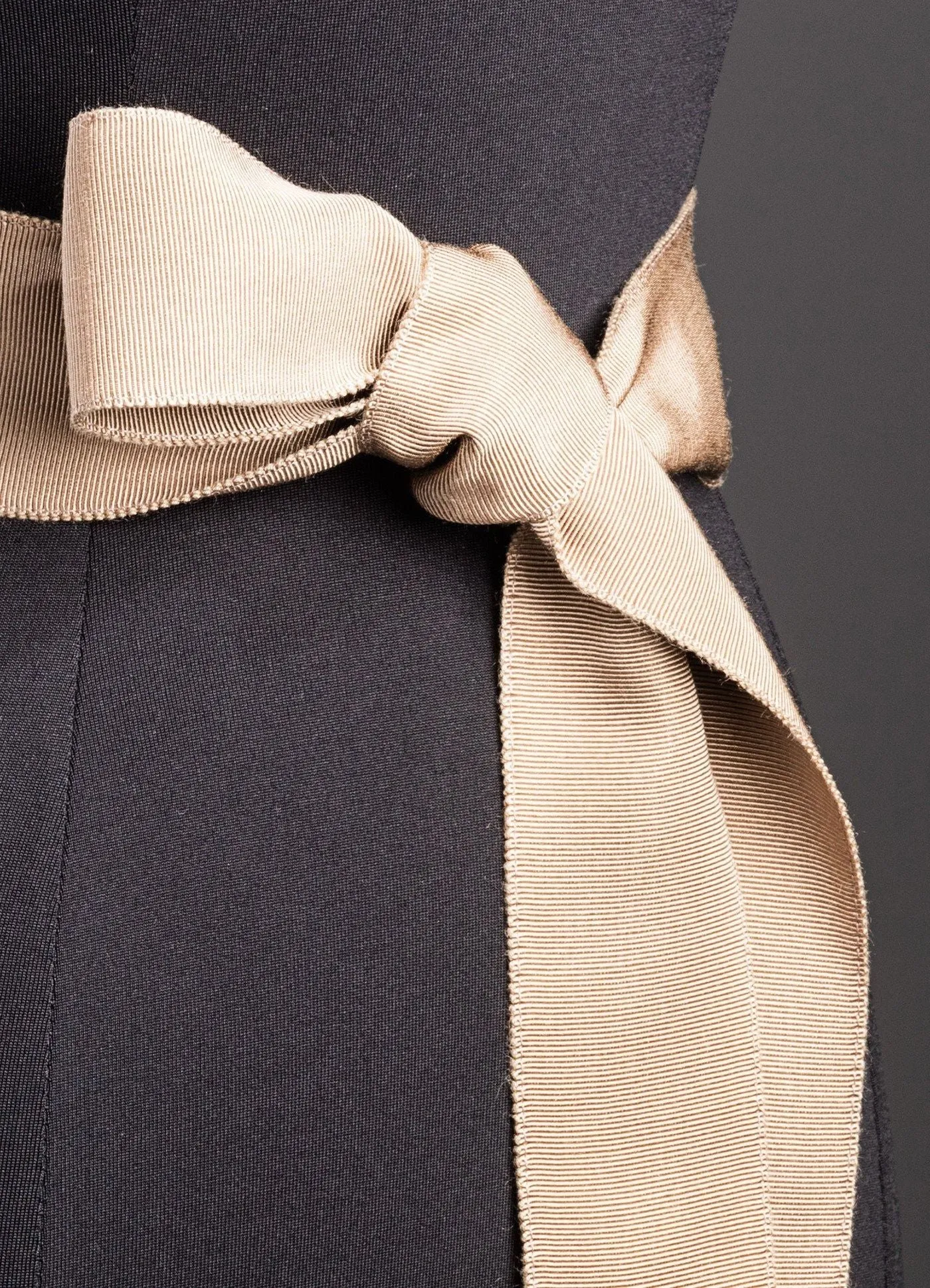 Ribbon Belt, Wide - Pale Taupe