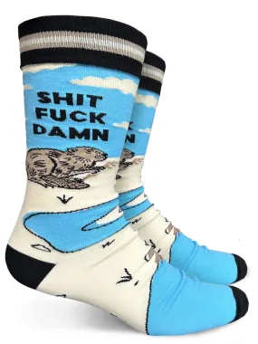 Shit Fuck Damn Mens Crew Socks