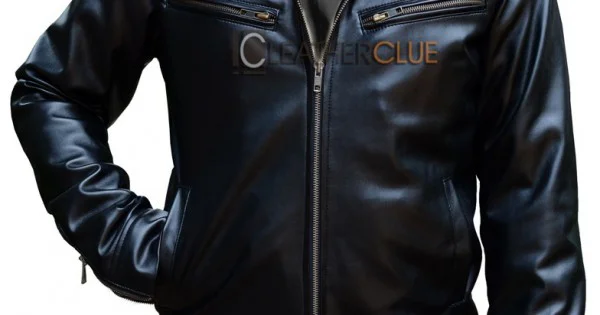 Solid Black Leather Jacket