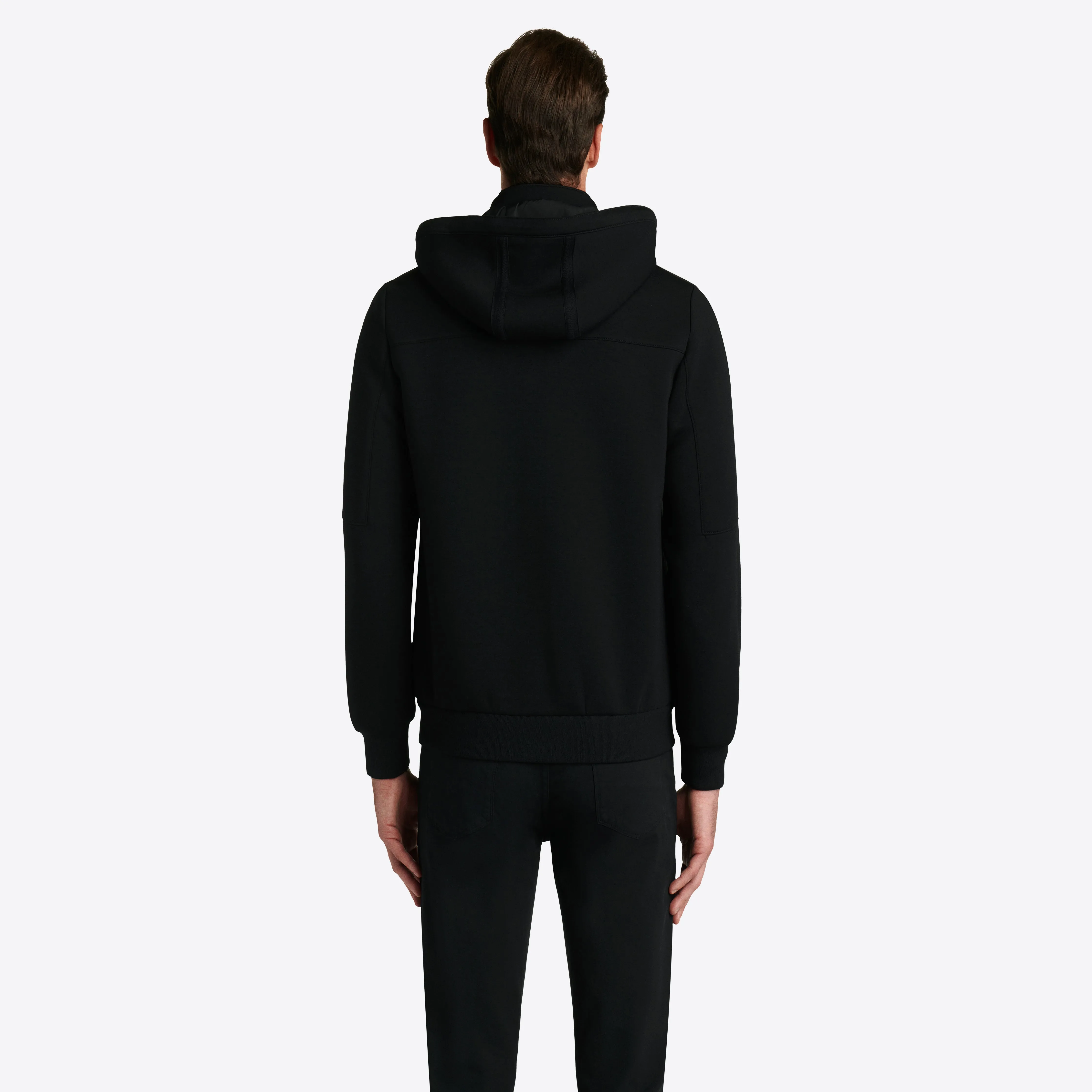 Solid Full Zip Mock Neck Jacket