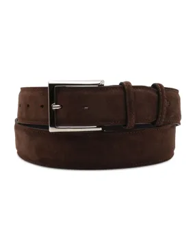 Suede Belt in Tortora