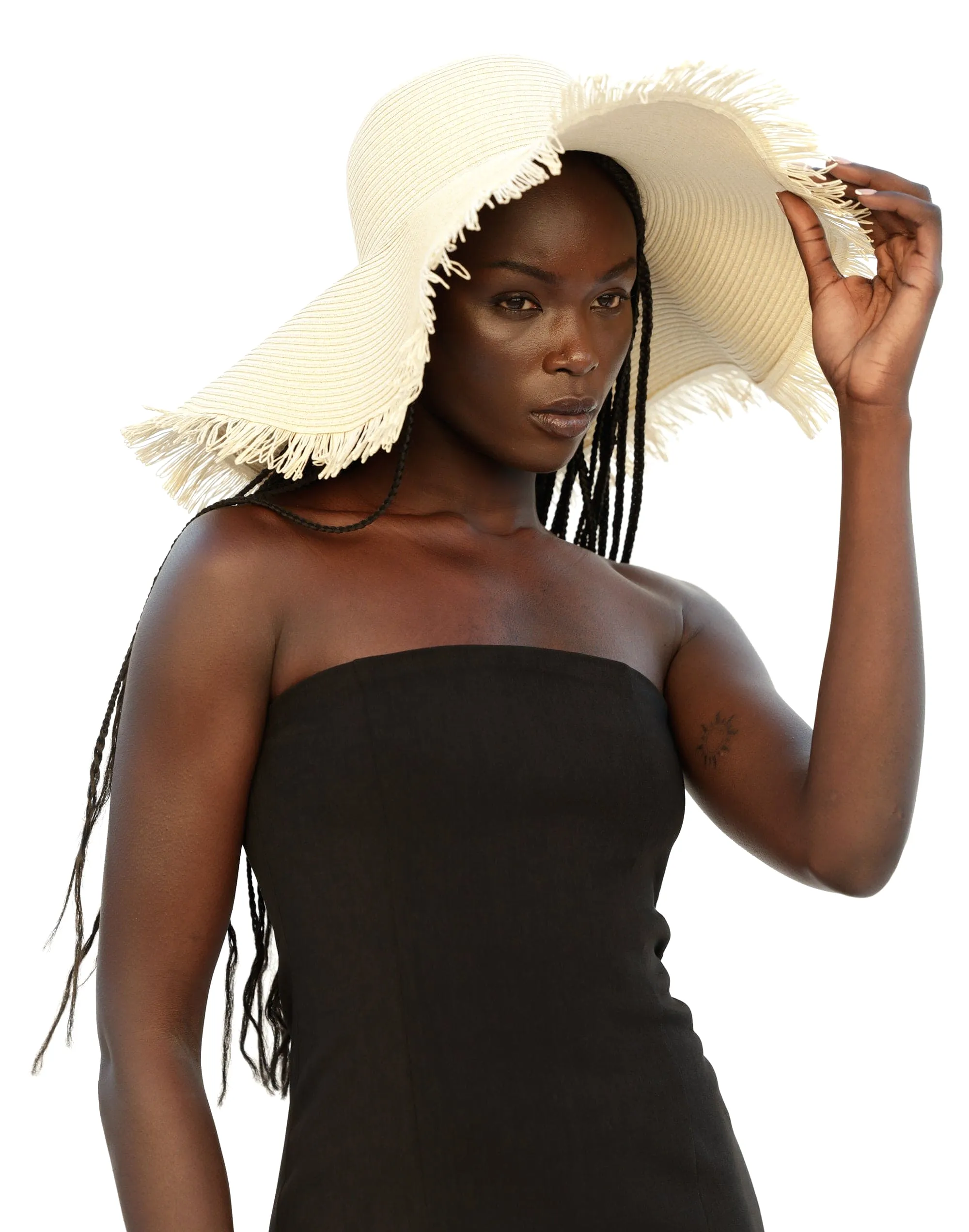 Tamara Wide Brim Straw Hat (Sand)