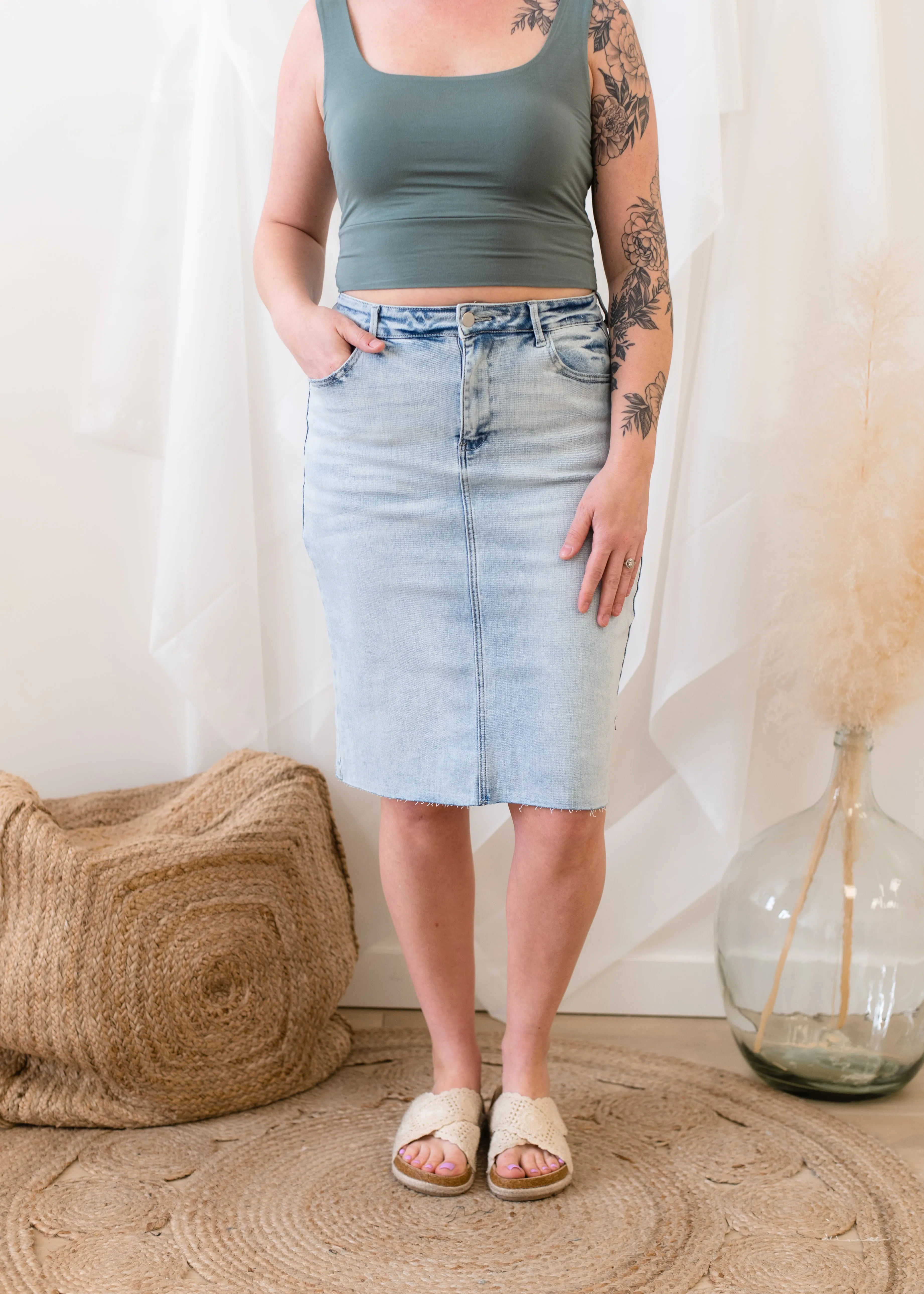 The Devon Denim Skirt