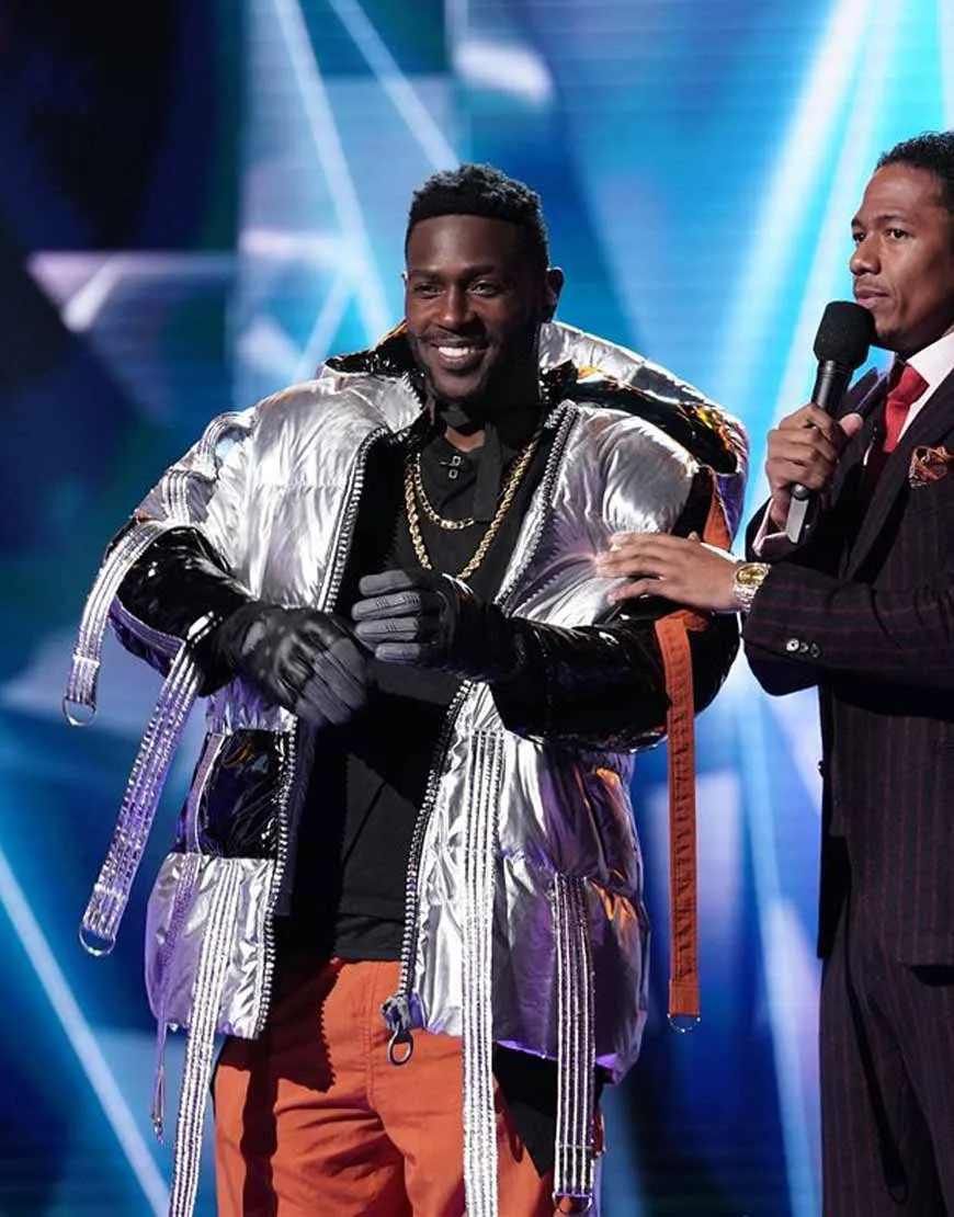 The Masked Singer Antonio Brown Jacket | TV-Series Satin Hooded Jacket