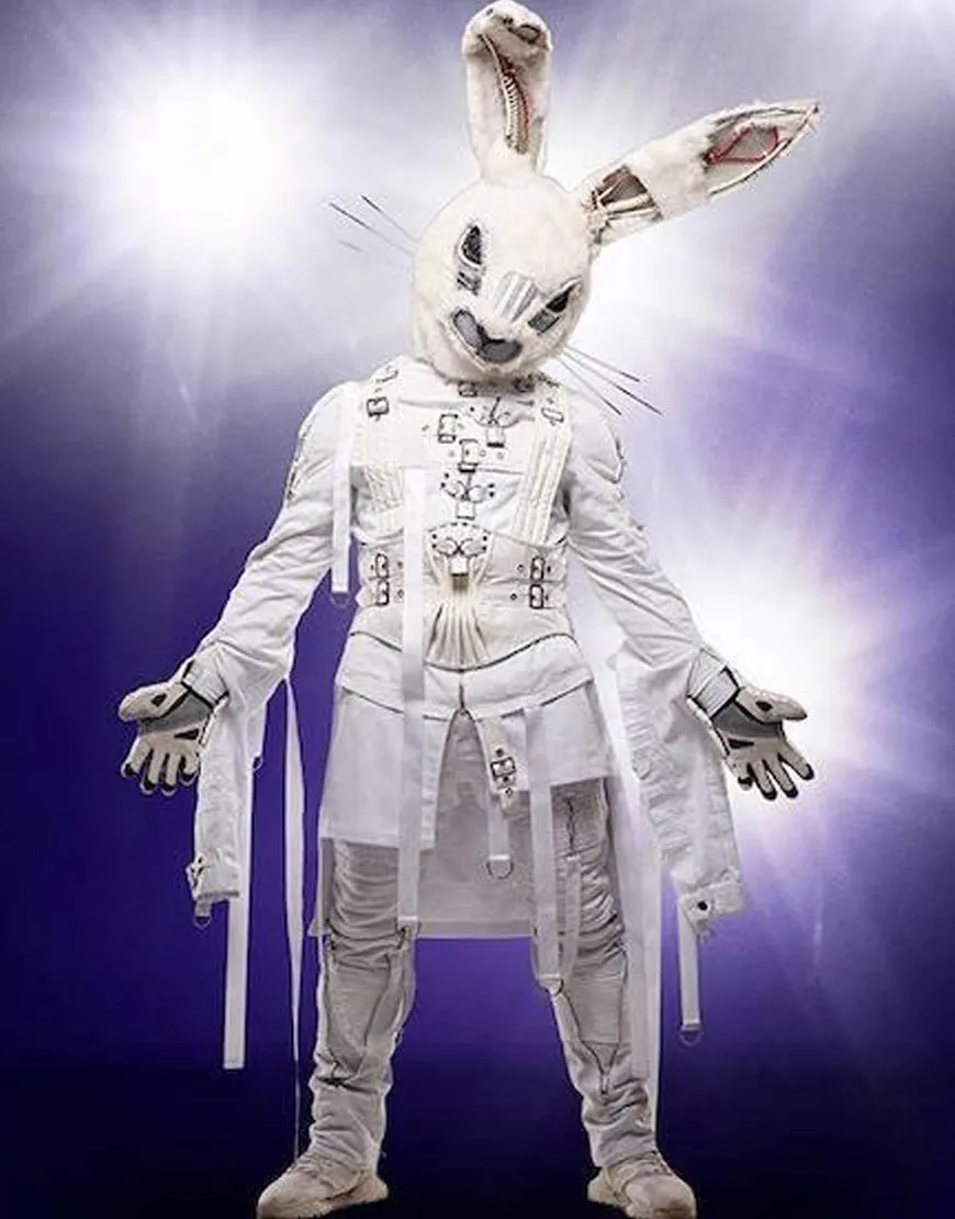 The Masked Singer Joey Fatone Jacket | White Leather Jacket | 50% OFF