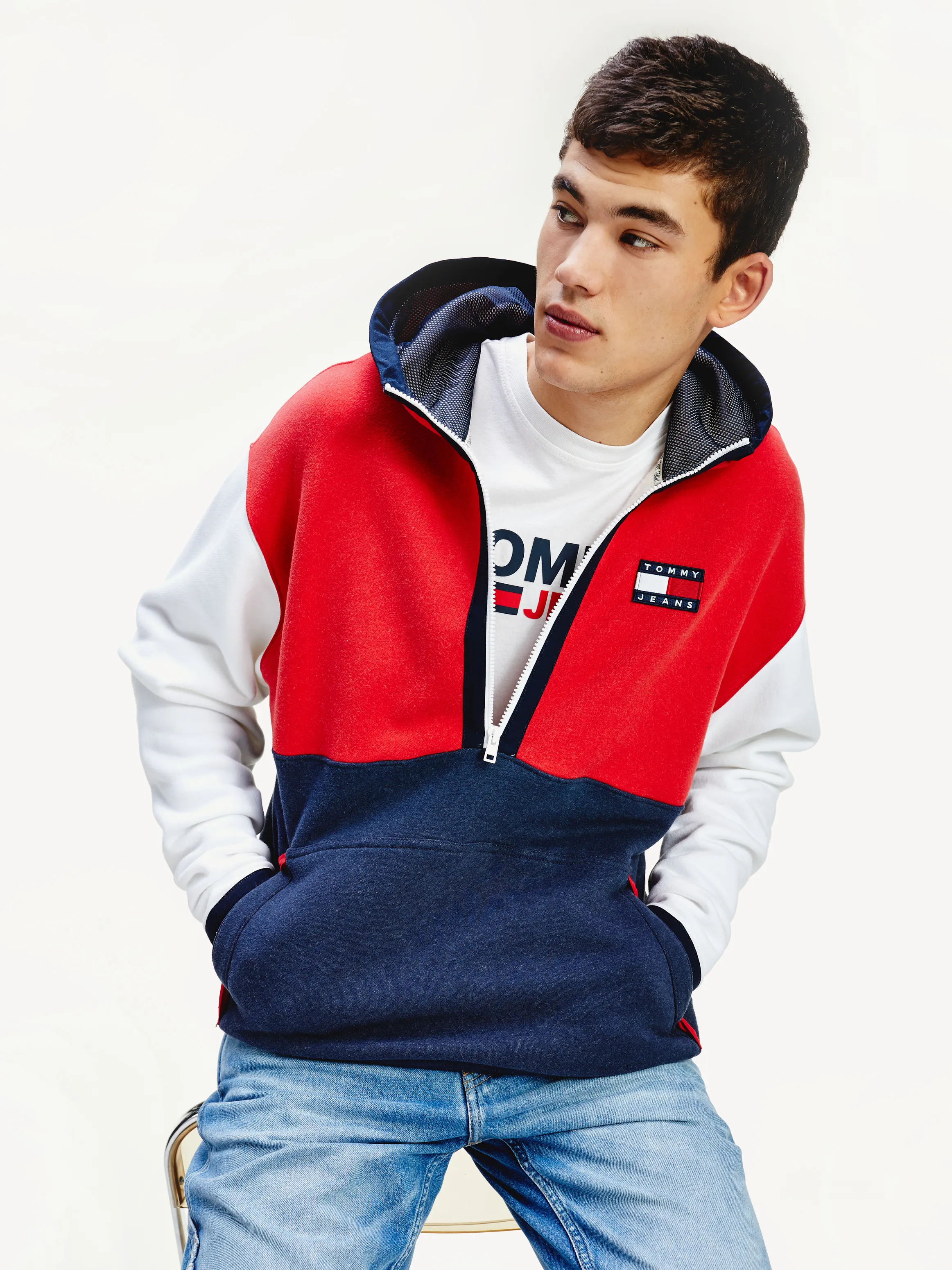 Tommy Badge Colour-blocked Zip Hoodie | Sweatshirts & Hoodies | Tommy Hilfiger