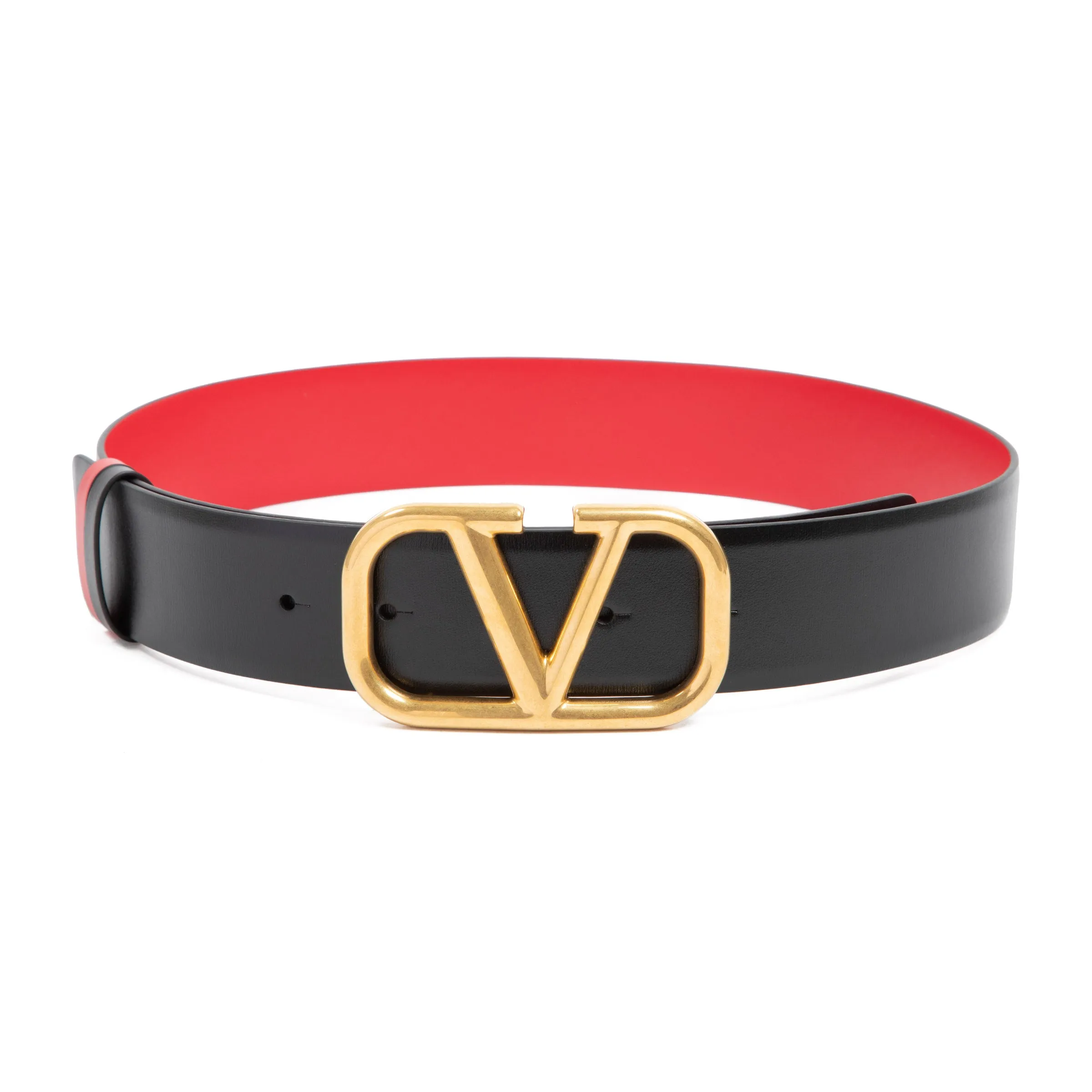 Valentino VLogo Plaque Buckle Belt