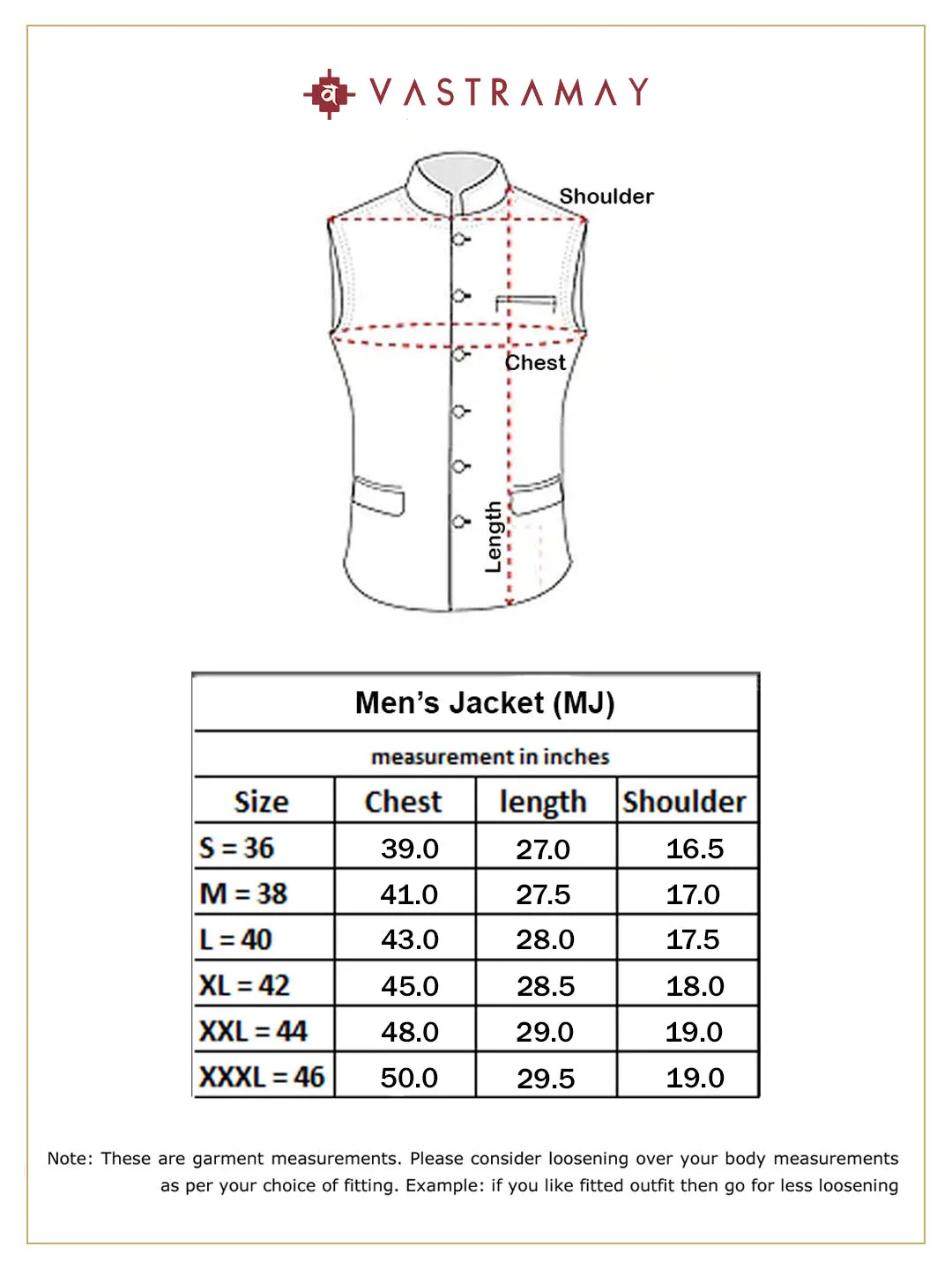 VASTRAMAY Men's Gray Cotton Nehru Jacket