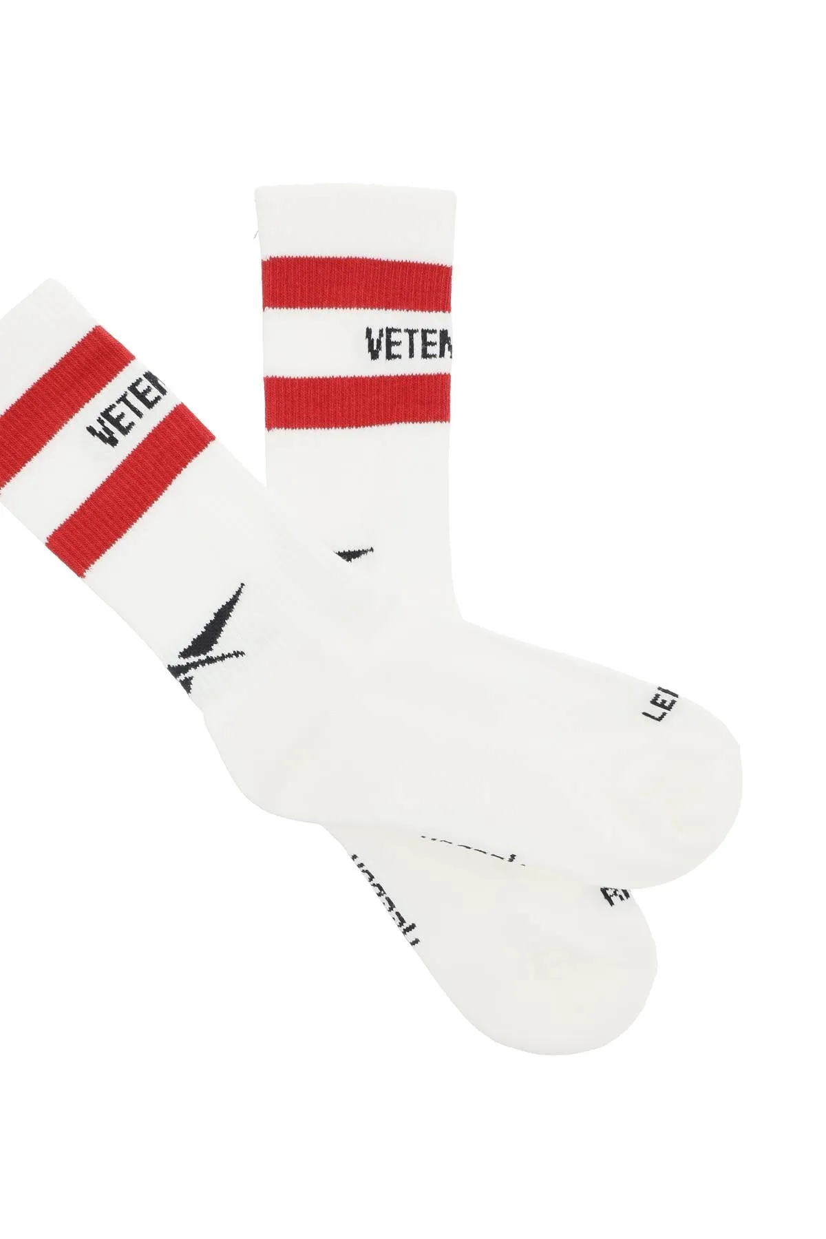 Vetements X Reebok Logo Intarsia Ribbed Socks