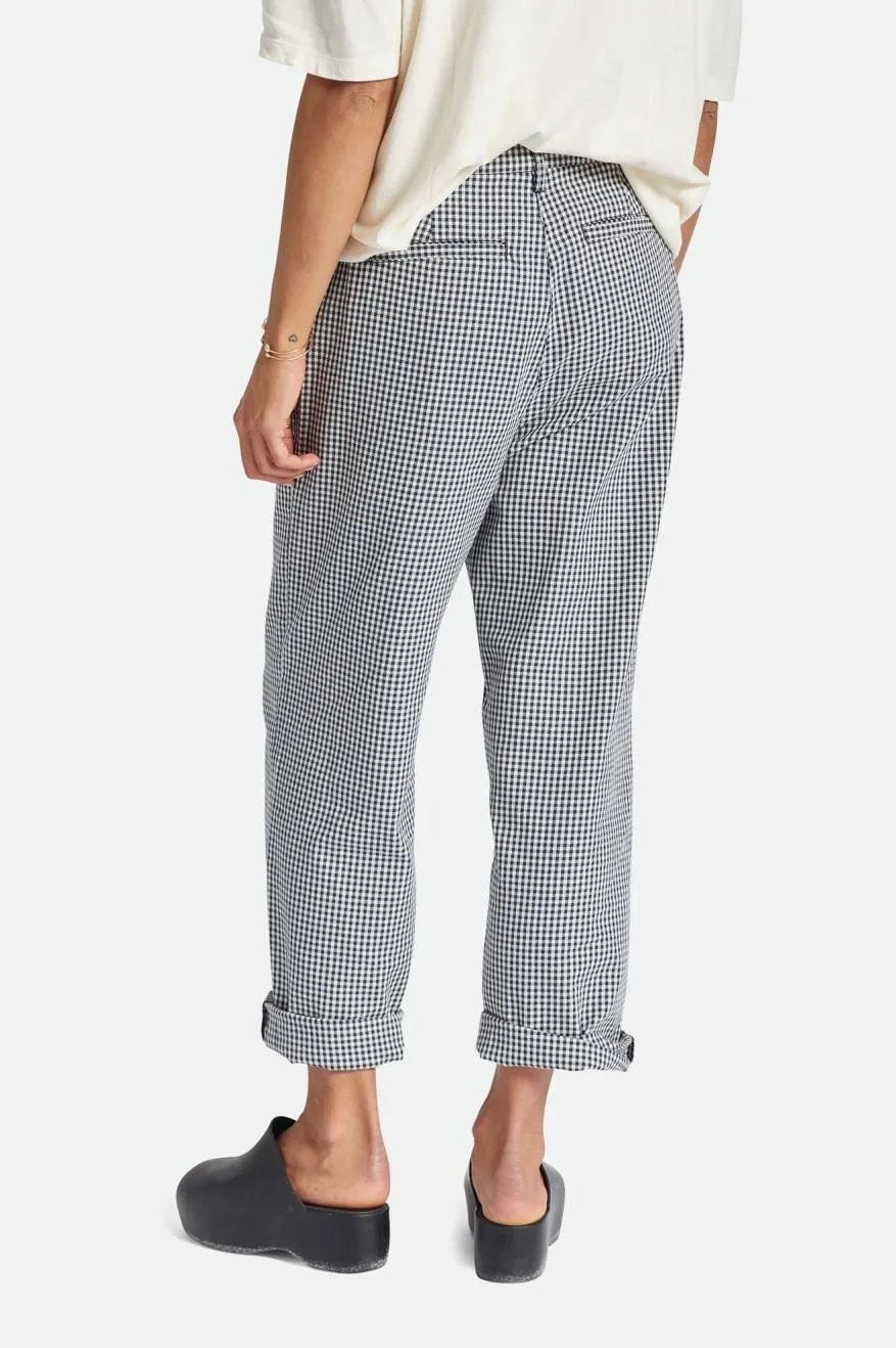 Victory Trouser Pant - Washed Navy Gingham