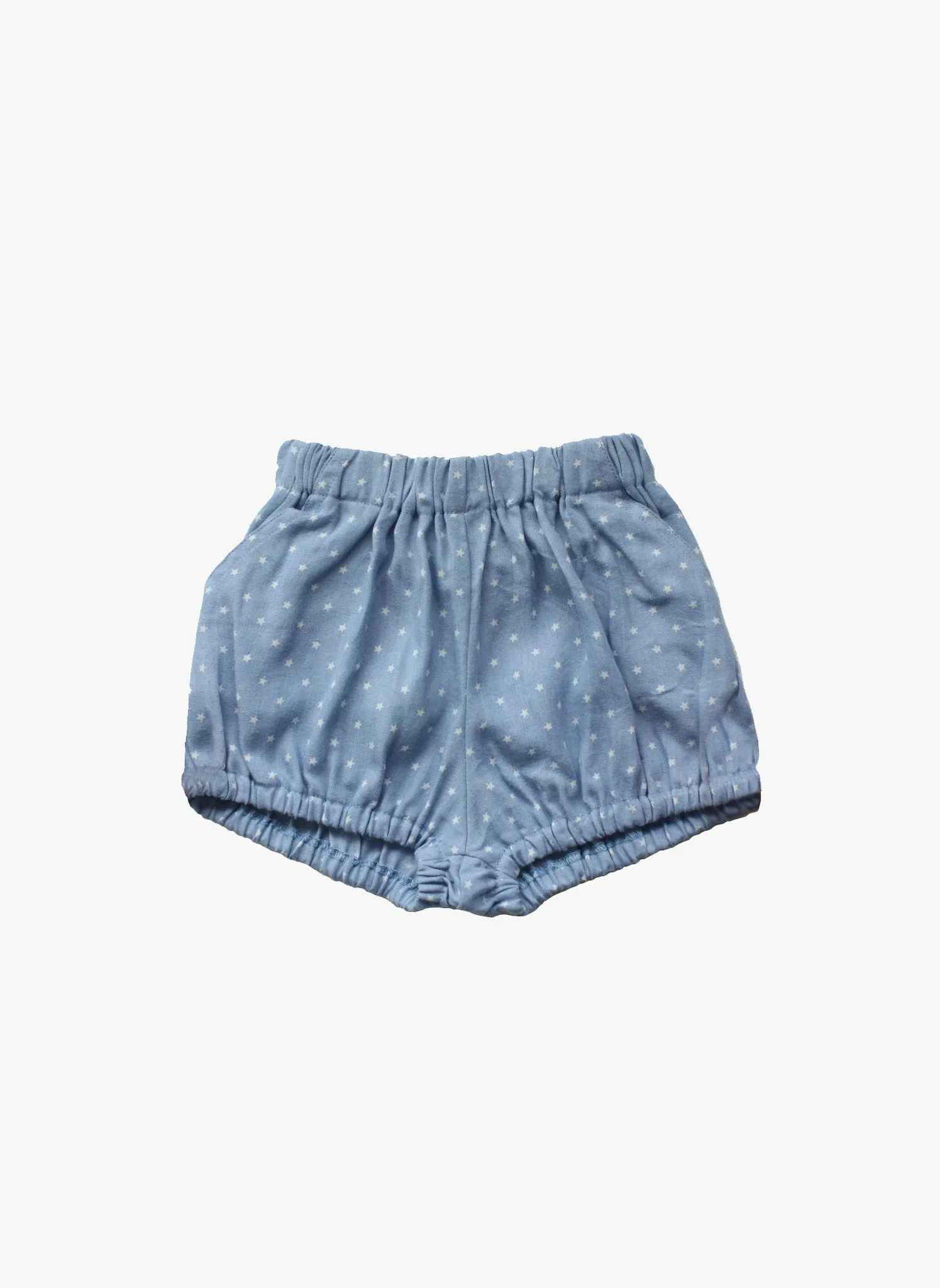 Vierra Rose Carrie Bubble Shorts in Star Chambray