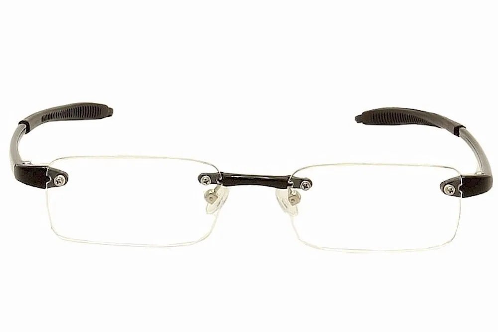 VisuaLites Vis1 Reading Glasses Men's Black Rimless +1.00