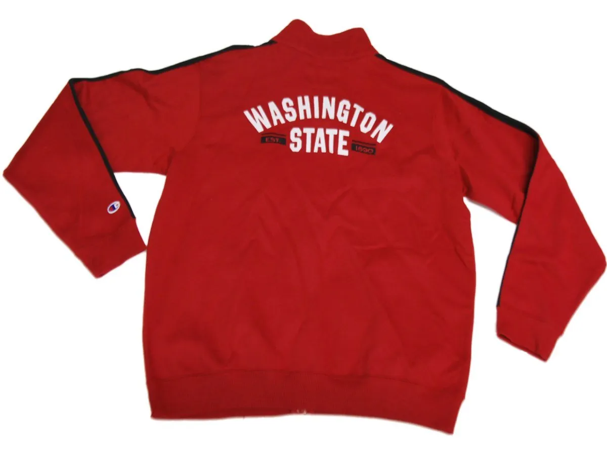 Washington State Cougars Champion Red Heavyweight Zip Up Jacket (L)