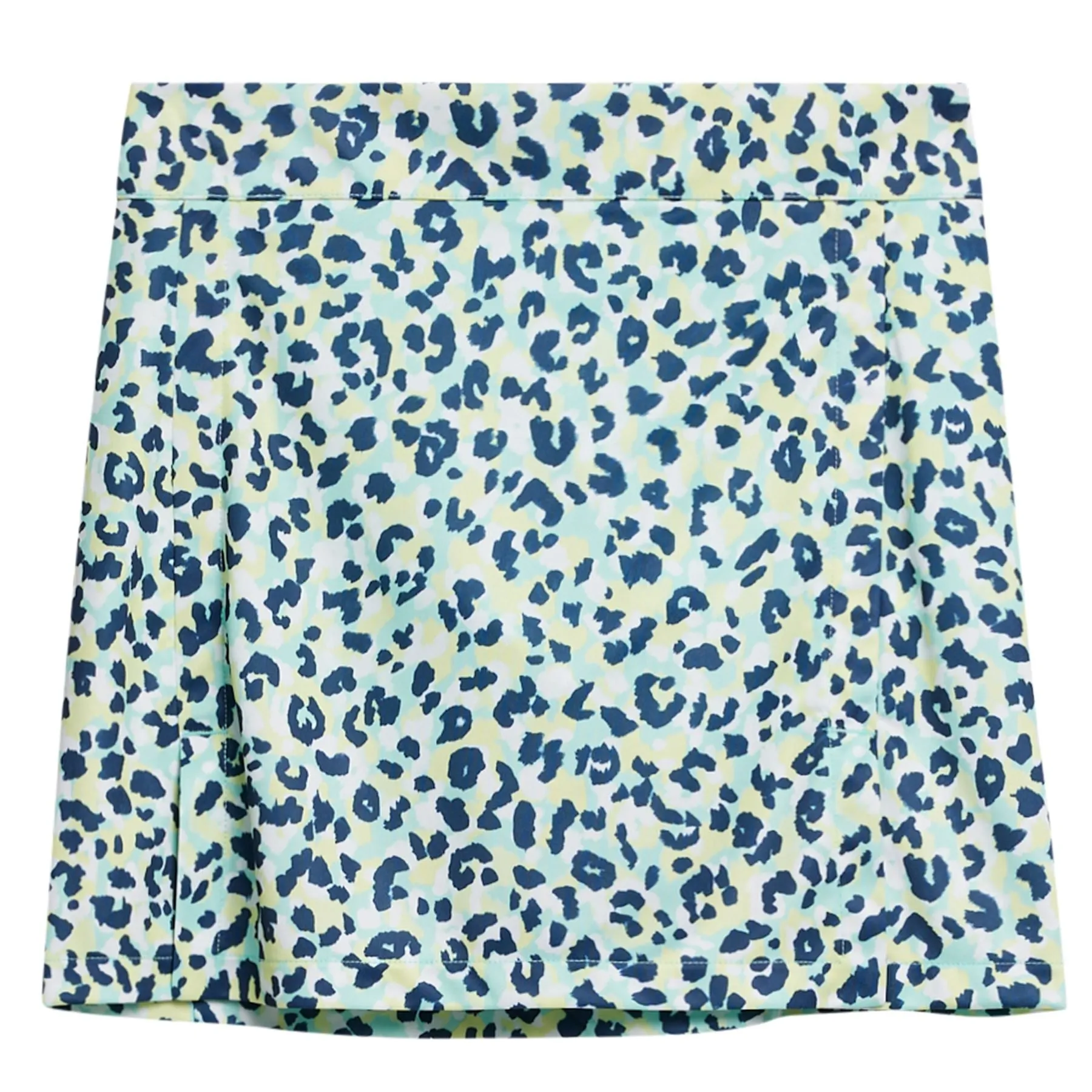 Womens Amelie TX Jersey Printed Mid Skirt Leopard Aruba Blue - SS24