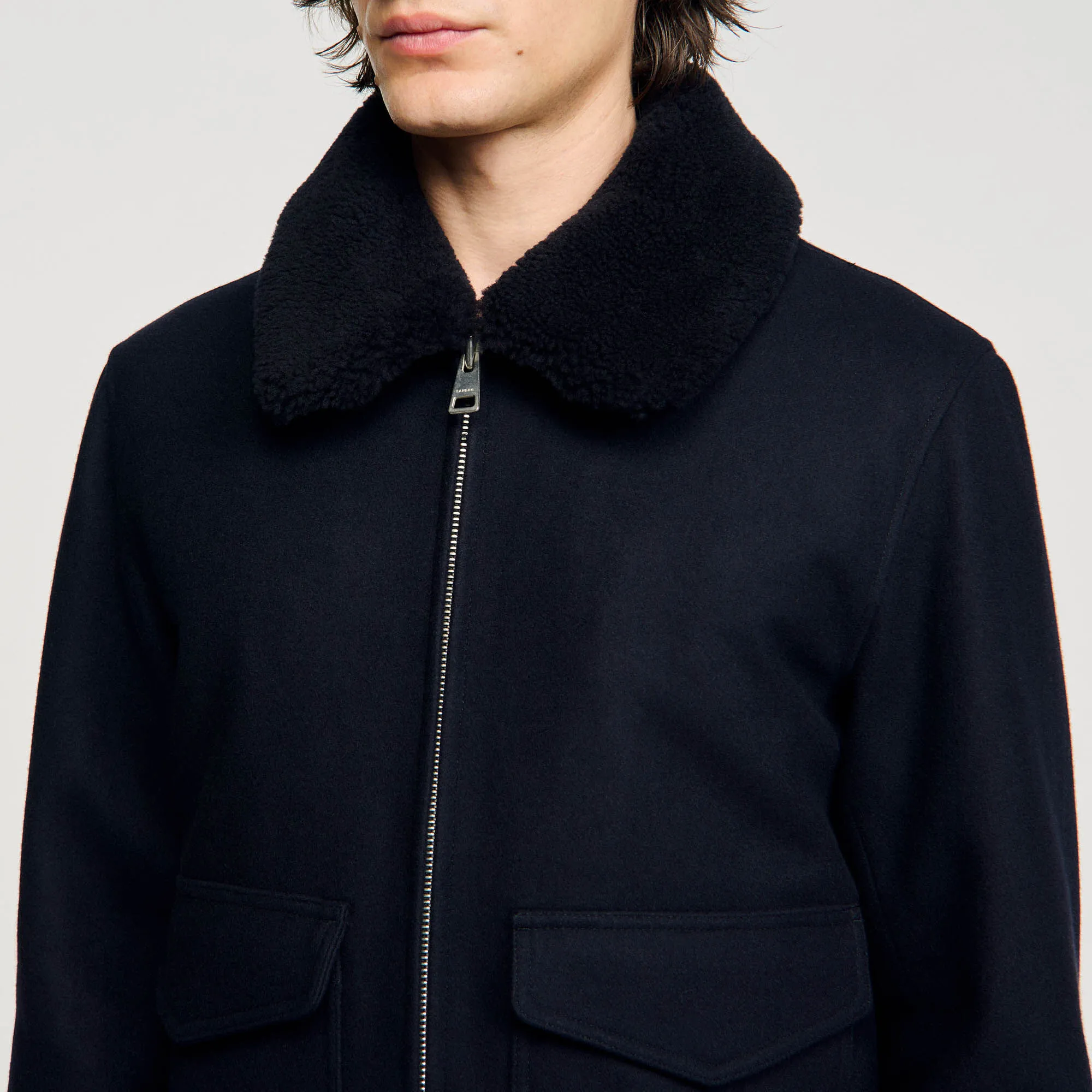 Wool aviator jacket