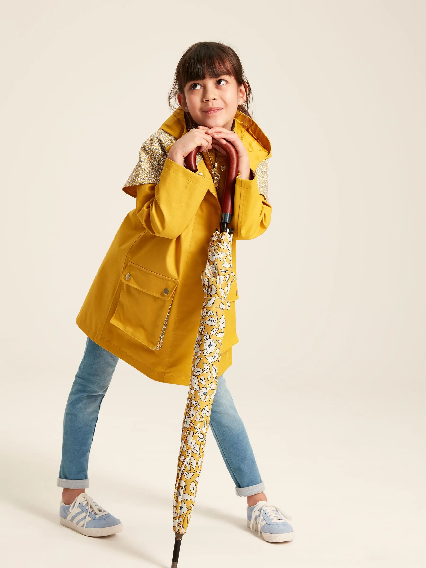 Yellow Waterproof Hooded Raincoat with Cape