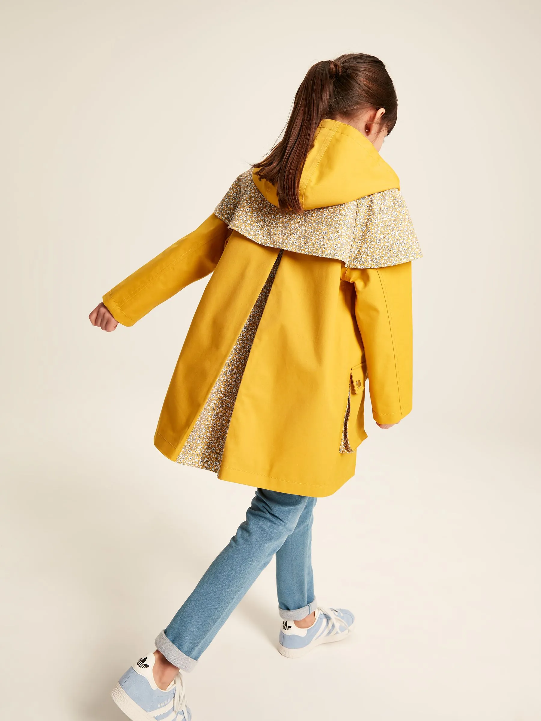 Yellow Waterproof Hooded Raincoat with Cape